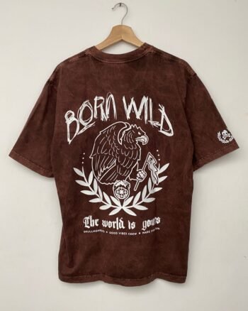 Camiseta Oversize Acid Wash - Born Wild