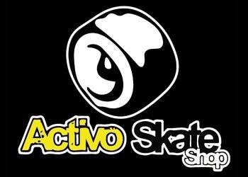 logo activo skate shop vertical
