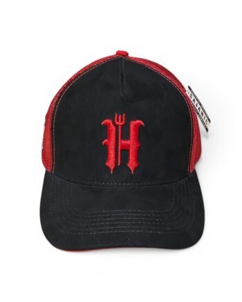 Gorra tipo camionera Helvete- Negro Rojo